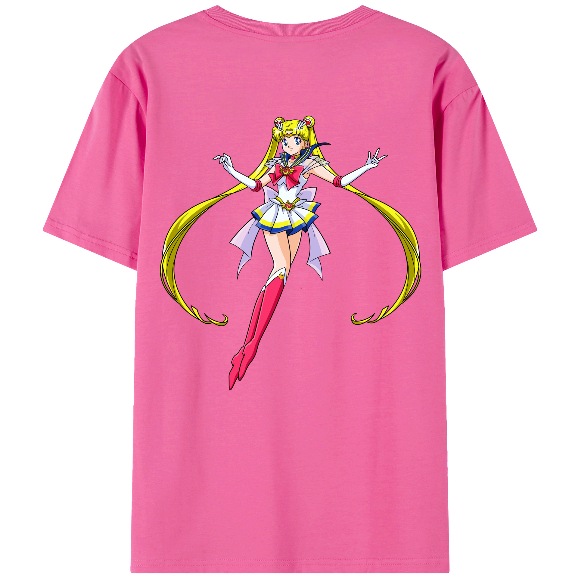 （画像用） 美少女戦士セーラームーン 月野 うさぎ つきの うさぎ Sailor Moon Tsukino Usagi レディース半袖Tシャツ(バックプリント)